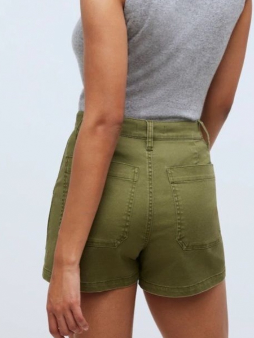 Madewell The Perfect Vintage Fatigue Short Style MC911 In Green - Picture 3 of 12